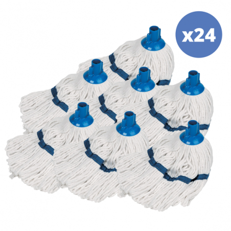 Lot de 24 franges en coton 185g doublé blanc