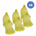 Lot de 6 franges en microfibre jaune