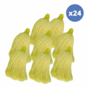 Lot de 24 franges en microfibre jaune