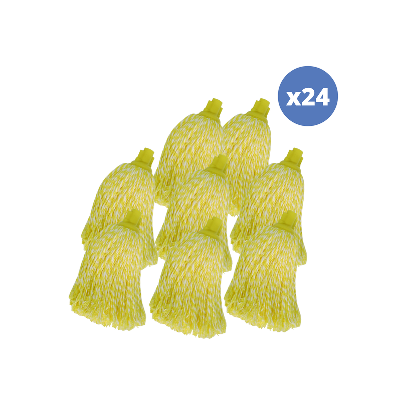 Lot de 24 franges en microfibre jaune