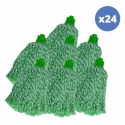 Lot de 24 franges en microfibre vert