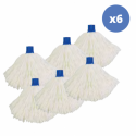 Lot de 6 franges microfibre blanc 150g