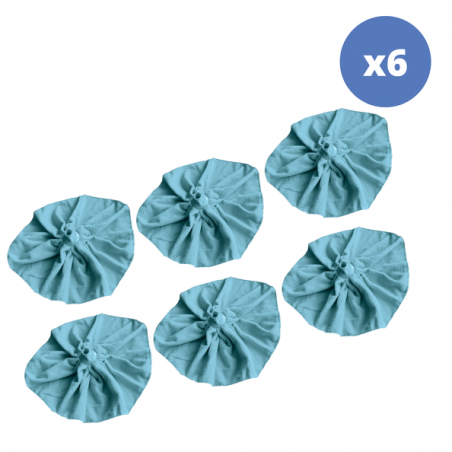 Set de 6 flecos de fregona de microfibra MSV