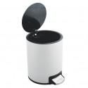 Poubelle à  pédale Inox RIKU 3L Blanc mat Spirella