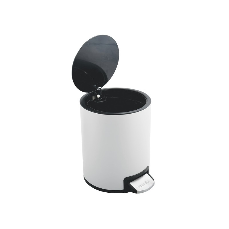 Poubelle à  pédale Inox RIKU 3L Blanc mat Spirella
