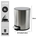 Pedal bin RIKU 3L Brushed Stainless Steel Spirella