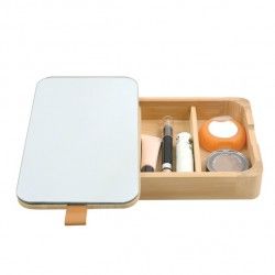 Rectangular Bamboo Mirror & Jewelry Box ALAIS Spirella
