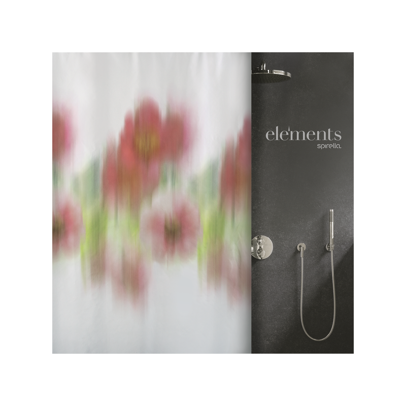 Elements by Spirella Duschvorhang Polyester FIOR 120x200cm Motis Blumen