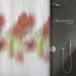 Elements by Spirella rideau de douche Polyester FIOR 180x180cm Motis fleurs