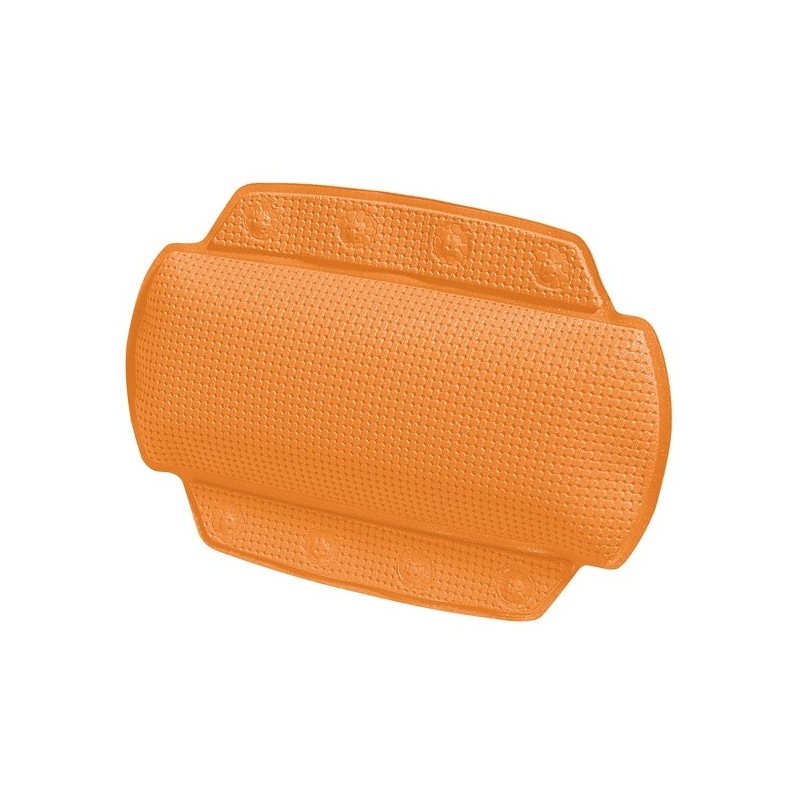 Cojín  cabeza de bañera de PVC ALASKA 32x23cm Naranja Spirella