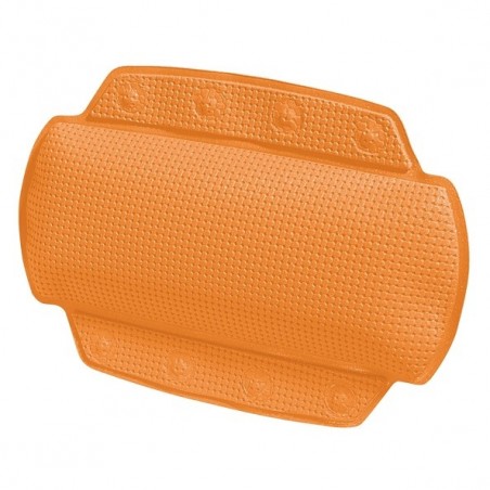 Cojín  cabeza de bañera de PVC ALASKA 32x23cm Naranja Spirella