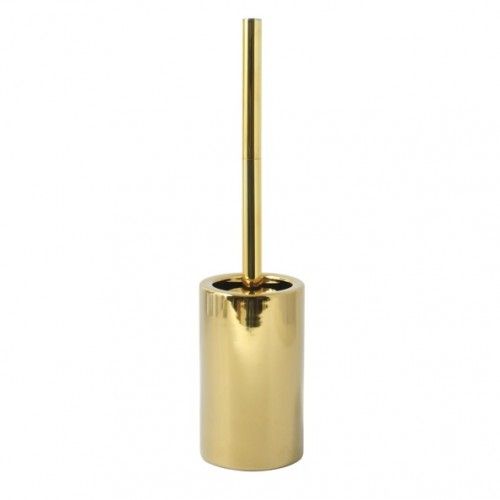 Toilet Brush with Ceramic Holder TUBE Shiny Gold Spirella