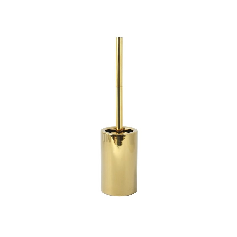 Toilet Brush with Ceramic Holder TUBE Shiny Gold Spirella