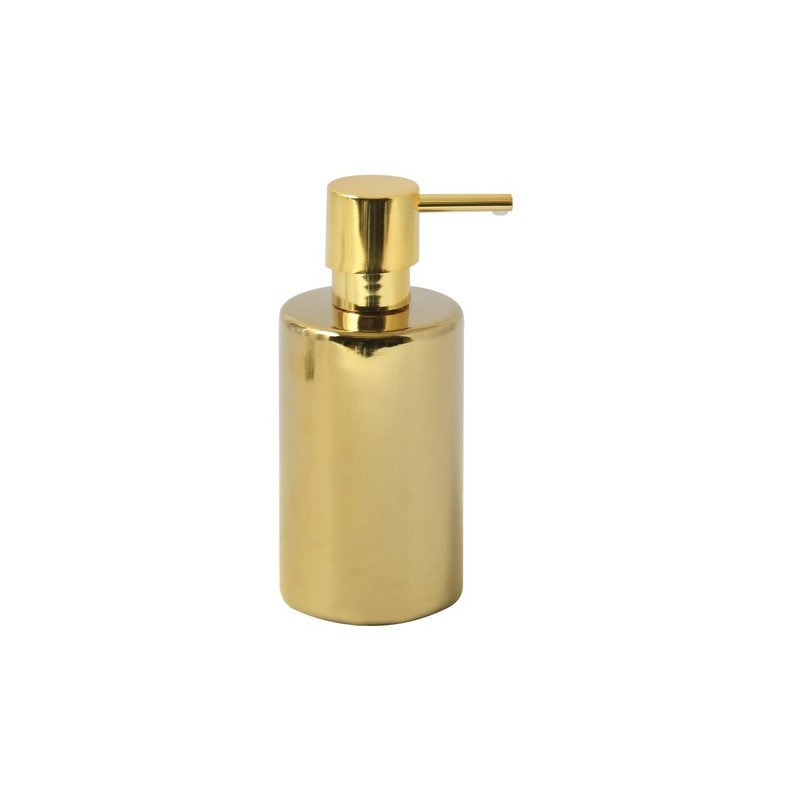 Dispensador de Jabón Cerámica TUBO Oro Brillante Spirella