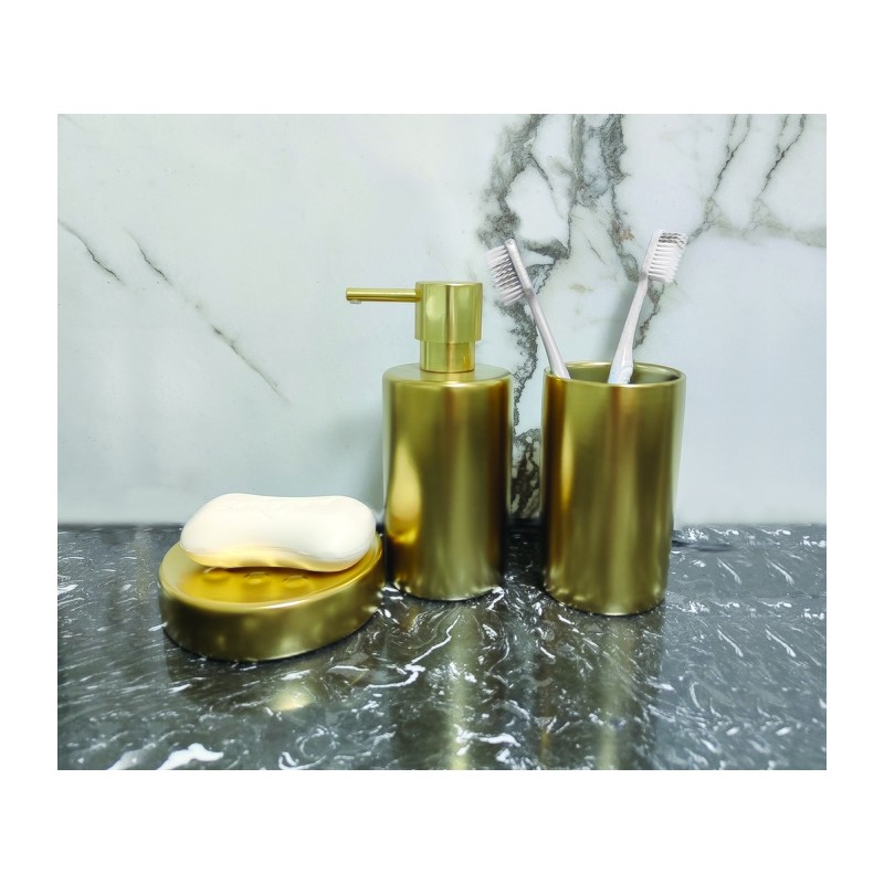 Ceramic tumbler TUBE Shiny Gold Spirella