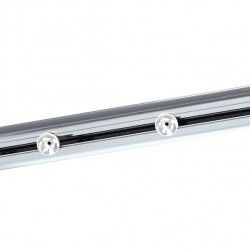 Rod bar for extendable shower curtain or bathtub without drilling in Aluminum SURPRISE 75-125cm Gray Spirella