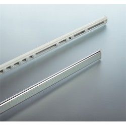 Rod bar for extendable shower curtain or bathtub without drilling in Aluminum SURPRISE 75-125cm Gray Spirella