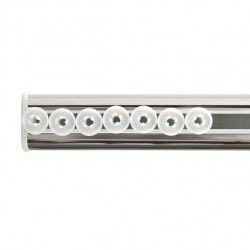 Rod bar for extendable shower curtain or bathtub without drilling in Aluminum SURPRISE 75-125cm Gray Spirella