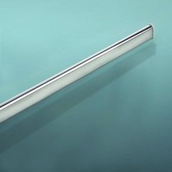 Rod bar for extendable shower curtain or bathtub without drilling in Aluminum SURPRISE 125-210cm Spirella Gray