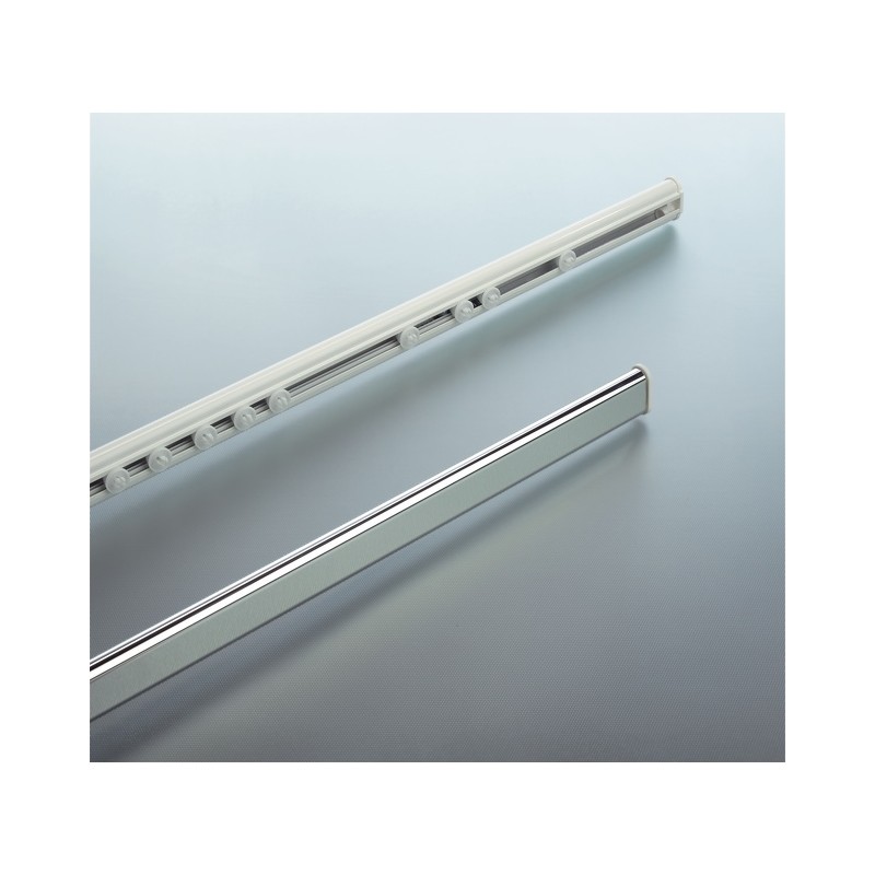 Barra para cortina de ducha o bañera extensible sin taladrar en Aluminio SURPRISE 125-210cm Gris Spirella