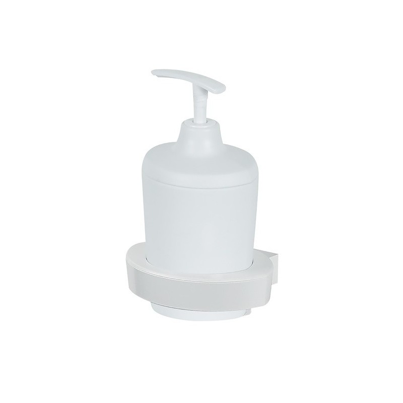 Soap dispenser to fix ABS & LEMON White Spirella