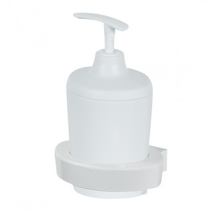 Soap dispenser to fix ABS & LEMON White Spirella