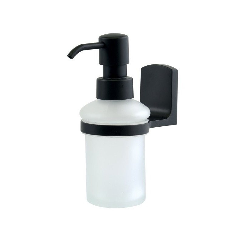 Soap dispenser to fix Glass & Chrome TAKU Transparent & Black Spirella