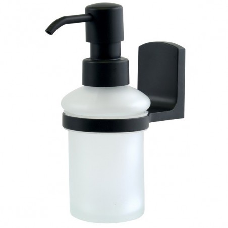 Soap dispenser to fix Glass & Chrome TAKU Transparent & Black Spirella
