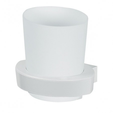 Vaso para fijar ABS y PP LIMÓN Blanco Spirella