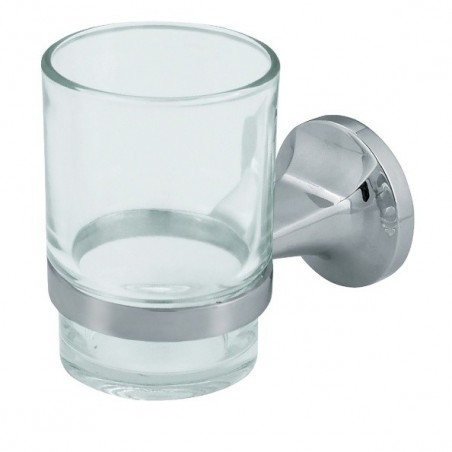 Tumbler to fix Glass & Steel LAGUNE Transparent Chrome Spirella