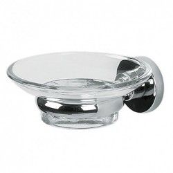 Porte savon à  fixer Verre & Acier Chromé ATLANTIC Transparent Spirella