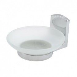 Porte savon à  fixer Verre & Chromé TAKU Transparent Spirella