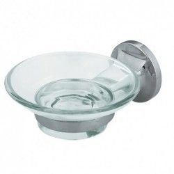 Porte savon à  fixer Verre et Acier Chromé LAGUNE Transparent Spirella