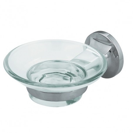Porte savon à  fixer Verre et Acier Chromé LAGUNE Transparent Spirella
