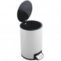 Poubelle à  pédale Inox RIKU 5L Blanc mat Spirella