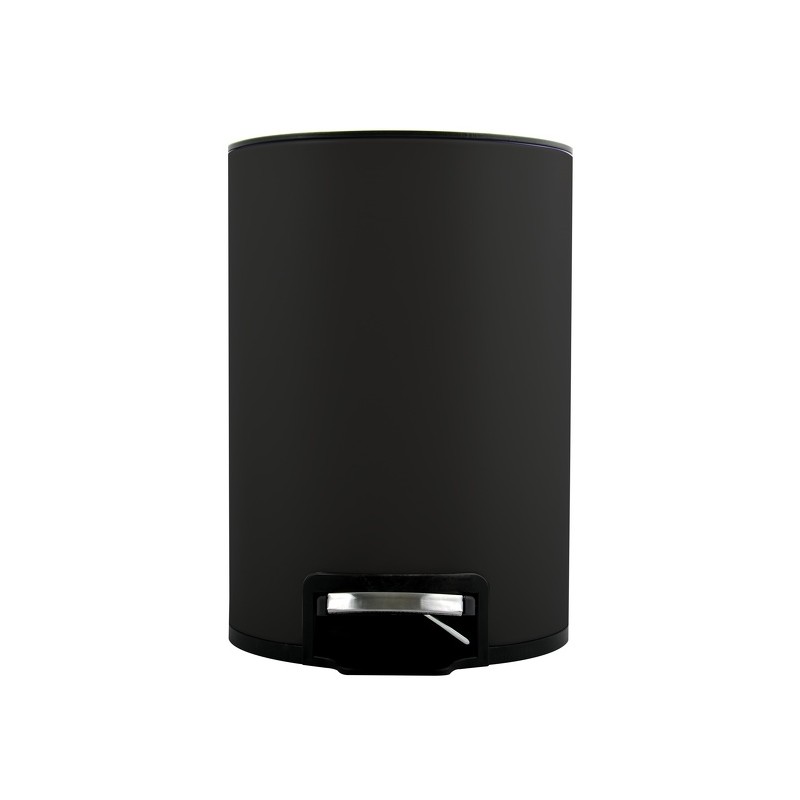 Pattumiera a pedale RIKU 5L in acciaio inox nero opaco Spirella
