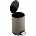 Poubelle à  pédale Inox RIKU 5L Taupe mat Spirella