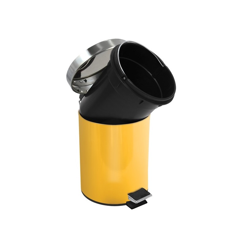 Papelera con pedal acero inoxidable 3L Safran MSV