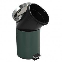 Pattumiera a pedale in acciaio inox 3L Verde Scuro MSV