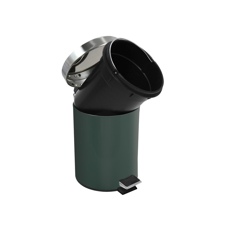 Pedal bin Stainless Steel 3L Dark Green MSV