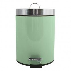 MSV Badezimmer Treteimer Edelstahl 3L Basil Green