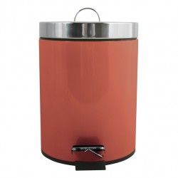 Poubelle à  pédale Inox 3L Terracotta MSV