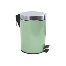 Papelera con pedal acero inoxidable 3L Green Basil MSV