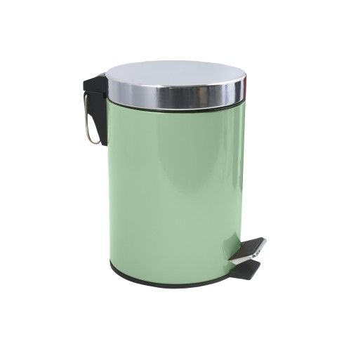 Papelera con pedal acero inoxidable 3L Green Basil MSV
