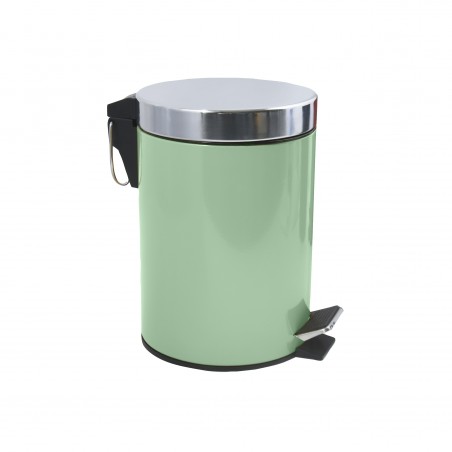 Papelera con pedal acero inoxidable 3L Green Basil MSV