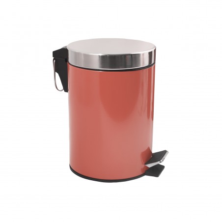 Poubelle à  pédale Inox 3L Terracotta MSV