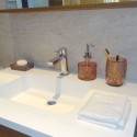 Dispensador de jabón de vidrio reciclado CARMINA Terracota Spirella