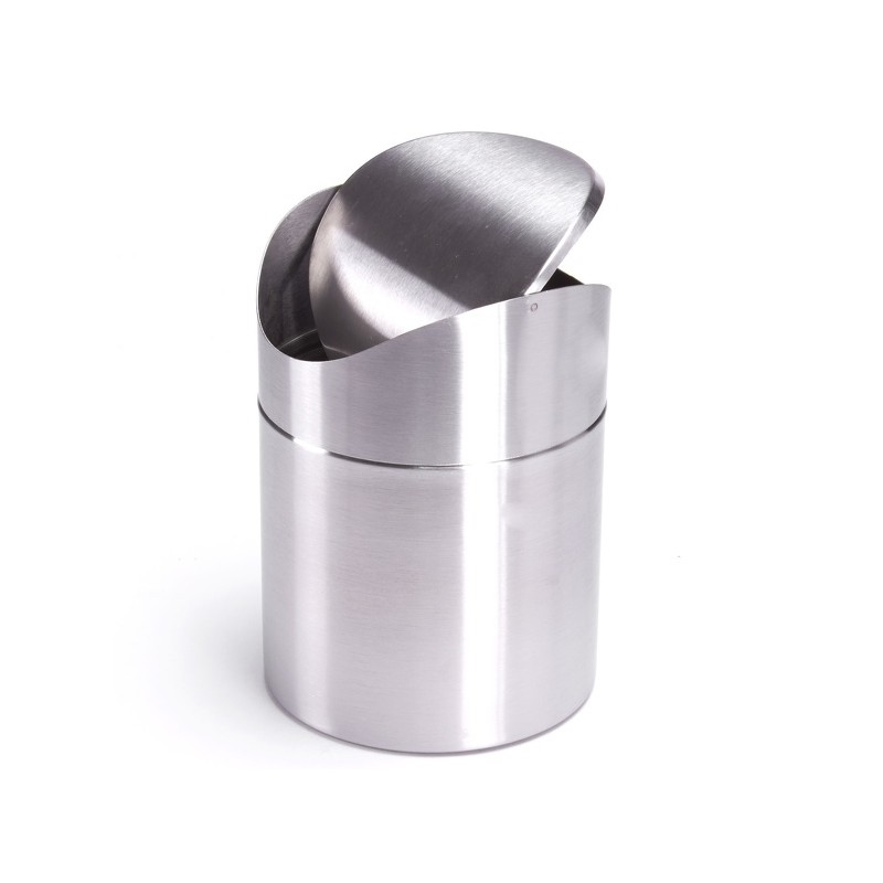 Poubelle à  bascule de table ou cosmétique 1,5L Inox MSV