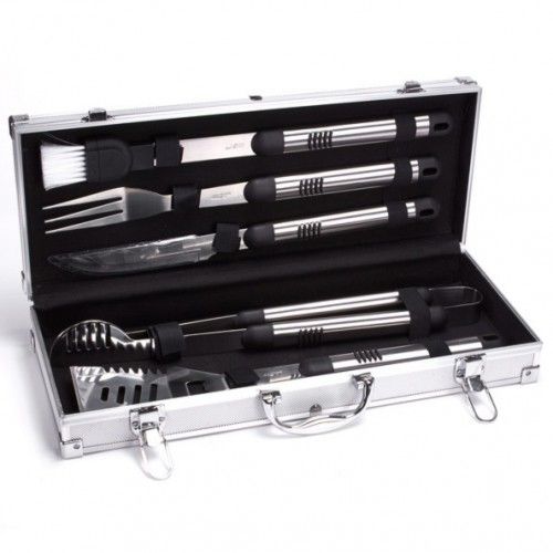 Estuche Barbacoa Especial x 5 artículos acero inoxidable MSV