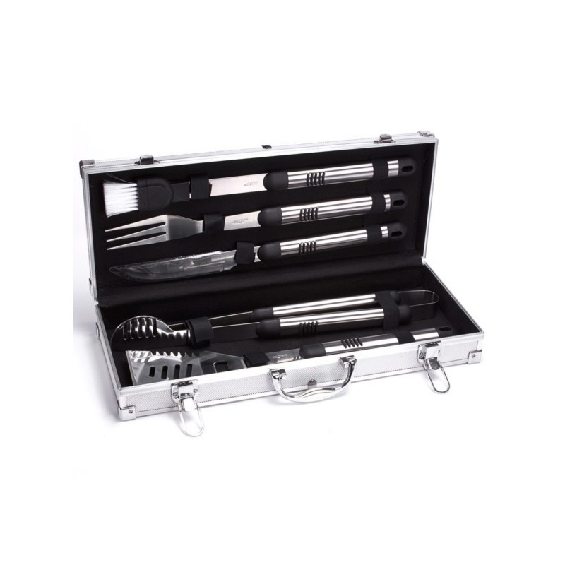 Special Barbecue case x 5 stainless steel items MSV